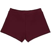 Capezio girls Boys Cut Low Rise athletic shorts, Maroon, 8 10 US