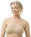 Carole Martin Strapless Bras for Women, Wireless Womens Bandeau Bra from Small to Plus Size - 36 Beige