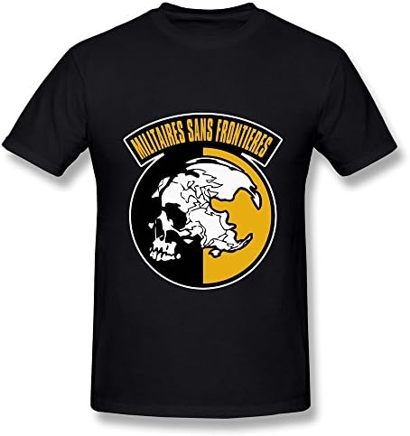 LQYG Men's Tshirts - Metal Gear Solid-militaires Sans Frontieres Black Size L