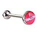Mecoo Reveal Personality Surgical Steel Body Piercing Tongue Rings with Fancy Words (10 PCS MIX)