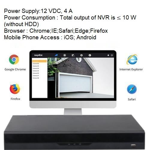 EmpireTech NVR 5-EI Series 8 Channels None POE 1U 2HDD Smart H.265+ AI Network Video Recorder,Face Recognition,SMD Plus,Max. 384 Mbps Incoming/Recording/Outgoing Bandwidth,NVR8CH-AI (8 Channels)