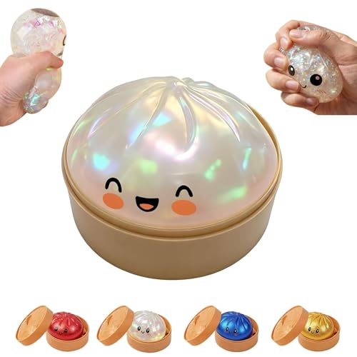 Last Page® Glitter Dumpling, Glitter Dumpling Squishy Box，Soft Squeeze Bao Bun Toy