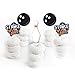 Big Dot of Happiness Strike Up the Fun - Bowling - Dessert Cupcake Toppers - Birthday Party or Baby Shower Clear Treat Picks - Set of 24