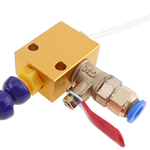 ChgImposs Mist Coolant Lubrication Spray System, Engraving Machine Metal Cutting Fluid Cooling Sprayer with Quick Insertion Diameter 8mm Air Pipe for CNC Lathe/Milling / Drill Machine