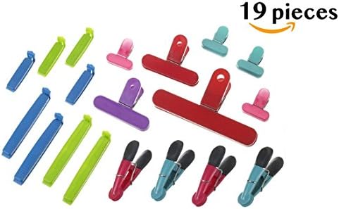 CLiner Chip Bag Clips Set of 19 Assorted (19 Pieces)