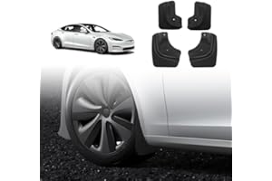 Motrobe Tesla Model S 2021-2026 Model S Plaid 2021-2025 Mud Flaps Splash Guards [No Drilling No Tape] TPE Mudguards All Weather Mudflaps Fender Protector Model S Exterior Accessories Set of 4