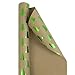 JAM PAPER Gift Wrap - Christmas Kraft Wrapping Paper - 25 Sq Ft - Green Trees on Brown Kraft Paper - Roll Sold Individually