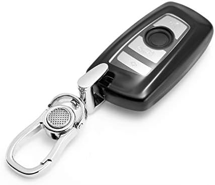 VANZAVANZU Compatible BMW Key Fob Cover, Key Holder Protector Car Key Chain for BMW 1 3 4 5 6 7 Series BMW X3 X4 M2 M3 M4 M5 M6 (Black)