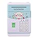 FEENM Electronic Password Piggy Bank Fingerprint Password Lock Mini ATM Money Saving Box Toy Electronic Coin Bank Great Gift Toy for Children Kids Blue