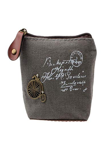 Radorock New Women Lady Girl Retro Coin Bag Purse Wallet Card Case Handbag Gift (Gray) - Thumbnail 3