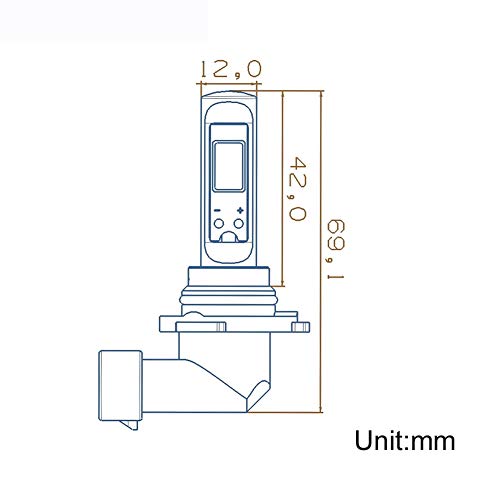 Calais 9145 H10 9140 LED Bulb Yellow 3000K Super Bright COB Chips 2000 Lumens 9040 9045 LED Fog Light Bulbs lamps Replacement (Set of 2)
