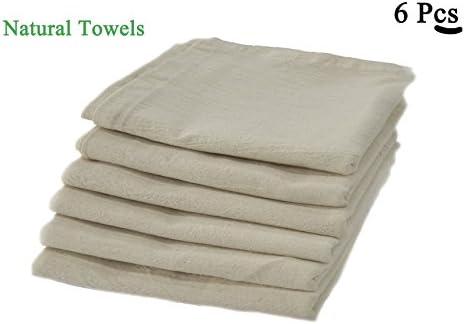 100% Premium Cotton flour sack towels - Natural. Pack of 6 ( 28 x 28 ) inches. Embossed effect on towels for High water absorbency. Easy wash and quick dry. The multi - purpose towel. Durable.