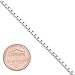Solid 925 Sterling Silver 2mm Squared Box Link Italian Crafted Chain, 22