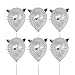 12 inch Silver Cat Balloons Animal Balloons for Cat Birthday Party Decoration Supplies DIY Kitty Balloons for Animal Kitty Theme Party Decorations(6 Pack)