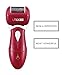 UTILYZE Most Powerful Rechargeable Electronic Foot File Wet & Dry Pedicure Electric Callus Remover With Turbo-Boost Motor, 3 Rollers Included (Red)