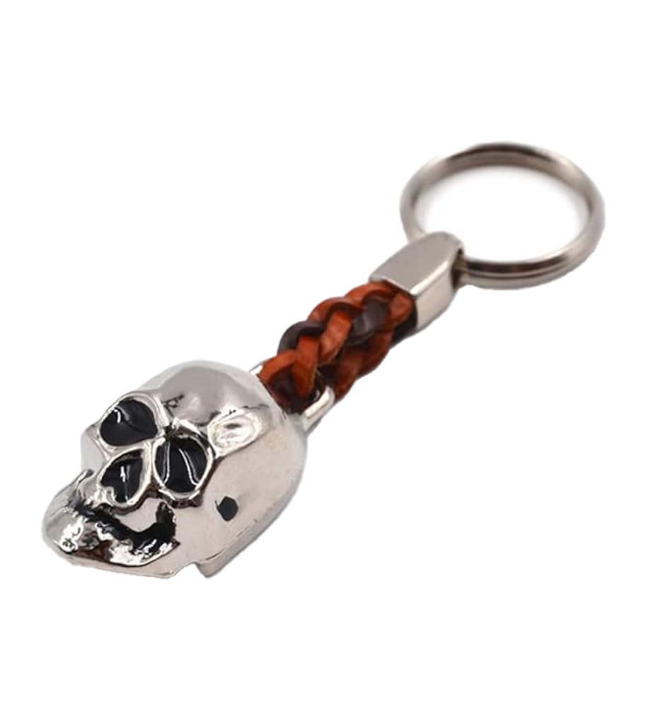 Key Chain Ring Skull, Gift, Present Luggage Accessory, Approx. 9cm