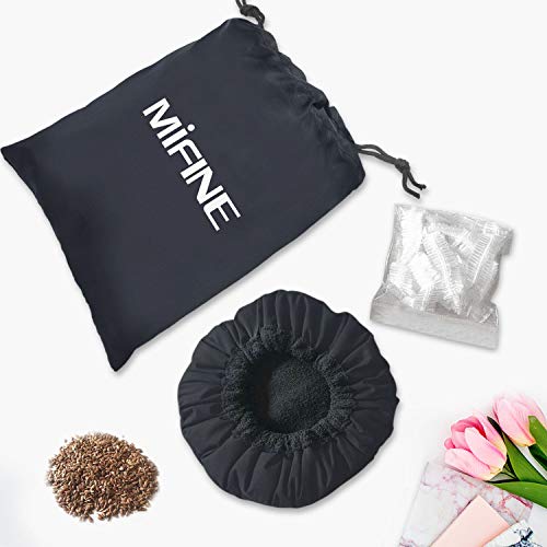 Deep Conditioning Thermal Heat Cap - Disposable Shower Caps, Curly Girl Method, Steaming Haircare Therapy, Oil Treatments, Hair Mask Therapy, Soft, Plush Cotton, Stretchy Nylon, Safe Microwave Cap - Thumbnail 6