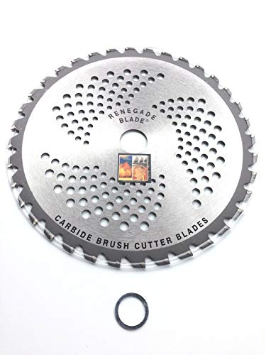 Renegade Blade 1 Blade 9"-36 teeth - Brush & Brambles Specialty Carbide Brush Cutter weed eater Blades - 1 blade pk - 230mm diameter