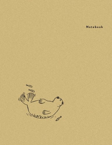 Notebook: Happy Sea Lion - Minimal Design Unlined Notebook - Large (8.5 x 11 inches) - 110 Pages (notebooks and journals 8.5 x 11, notebooks for ... notebook) (Minimal Design Notebooks)