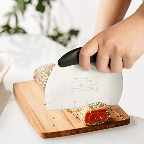 10 Pcs Pastry Cutter Set Dough Blender with 5 Round Biscuit Cutter Set |Stainless Steel Handle Rubber Grip| Silicone Baking Mats and etc, Professional QUALITY Baking Dough Tools (Silver)