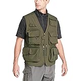 MAGCOMSEN Journalist Vest Men Fishing Vest for Men Work Vest Photo Vest Hunting Vest Tactical Vest Utility Vest Summer Vest Travel Vest