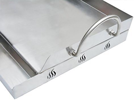 Onlyfire Stainless Steel Rectangle Griddle Plancha for Most BBQ Gas Grills and Charcoal Grills 47.2 × 32 cm - Image 4