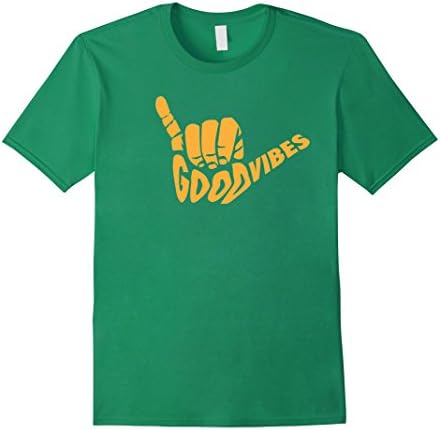 Mens Good Vibes Shaka T-Shirt XL Kelly Green