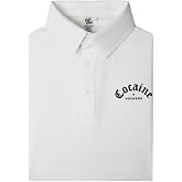 Golf Gods Cocaine &amp; Hookers White Cool Tech Performance Golf Polo | Moisture Wicking Golf Shirt | Clean White Statement Piece