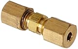 Anderson Metals 50062 Brass Compression Tube Fitting, Union, 1/8