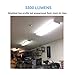 ANTLUX 4ft LED Garage Shop Lights, LED Wraparound Light Fixture 50W, 5500 Lumens, 4000K Neutral White, 4 Foot Integrated Low Profile Linear Flushmount Ceiling Lighting, 128W Fluorescent Replacement