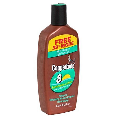 Coppertone Sunscreen Lotion, SPF 8 (8 fl oz) (Pack of 2)