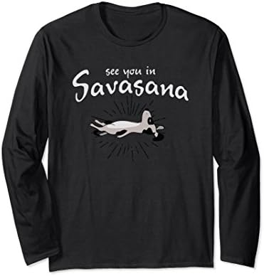 Unisex Savasana Yoga Tshirt, Dog Shirt, Novelty Funny graphic tee XL: Black