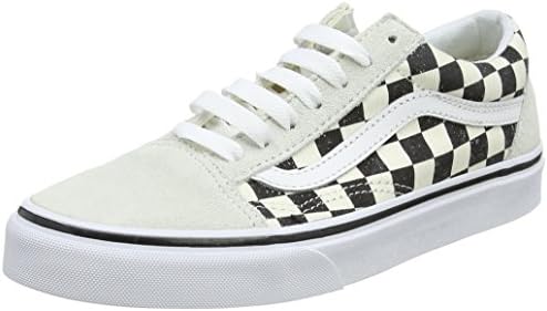 Vans Old Skool Checkerboard Unisex Trainers White Black