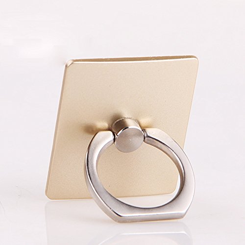 Phone Ring Holder for Woman Cell Phone Ring Black and Silver 360-degree Rotation One-hand Operation Protect Your Phone I Phone Case Ring Metal for Iphone 7/6/plus Sumsung Smart Phone (Gold)
