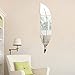 Alrens_DIY(TM) 6pcs=1 Feather Mirror Surface Crystal Wall Stickers DIY Acrylic 3D Home Decal Living Room Murals Wall Paper Decor adesivo de Parede Silver&Gold (Silver)