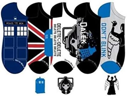 DOCTOR WHO Ankle Socks Themed Set A: 5-Pack