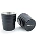 Classic Espresso Lungo Double Wall Stainless Steel Cup Set of 2, 8 Ounces Verre Collection (Matte Black)