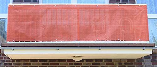 S&D Smart Deko 700x90cm Terrakotta Balkonsichtschutz, Balkonverkleidung, Windschutz, Sichtschutz und UV-Schutz für Balkon, Ga