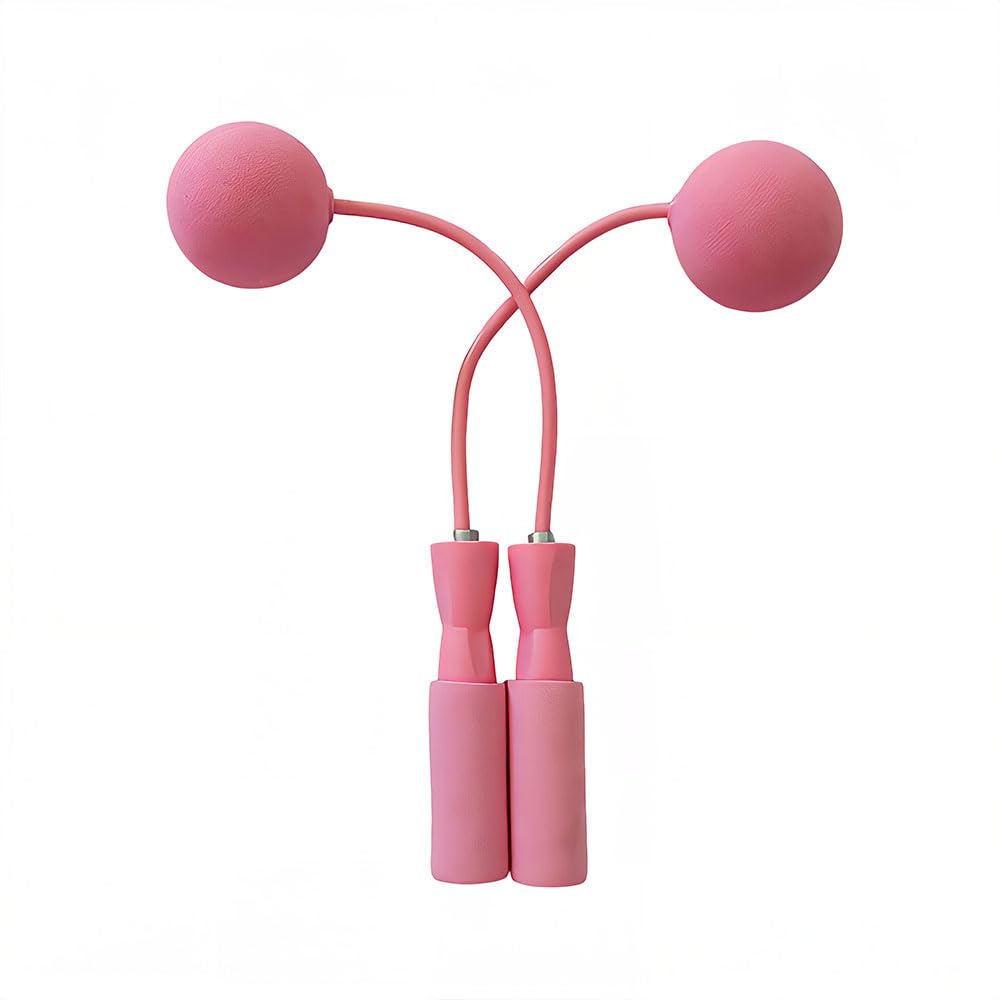 Pink Cordless Jump Rope Jumping Rope Wireless Skipping Rope for Women Children Adult Indoor Outdoor Sports Exercise