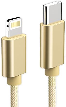 USB Type C to Lightning Cable, Male to Lightning Data Sync & Charger Cord Connector Adapter 3.3FT, for Apple iPhone 7 Plus iPad Pro New MacBook Pro 2017