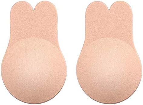 Amanana Breathable Strapless Self Adhesive Reusable Invisible Push-up Bra Skin Colour(C)