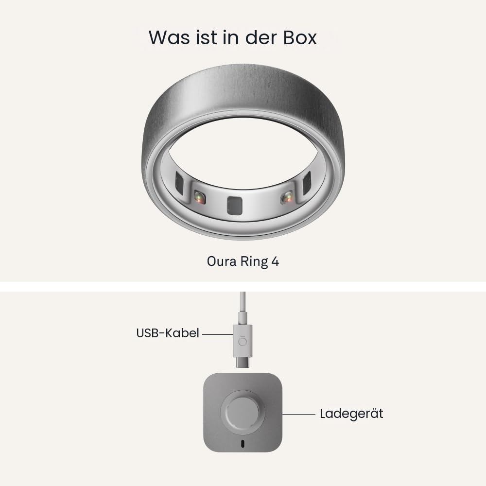 Oura Ring 4 - Gebürstetes Silber - Size 11 - Smart Ring | Measure First with Oura Ring 4 Sizing Kit | Sleep Tracking Wearable - Heart Rate - Fitness Tracker - Up to 8 Days Battery Life 9