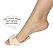 AUTPRO Velvet Women No Show Toe Sock Non Skid for Heels Flats Boots Relief Blister Rub,Invisible Ball of Foot Cushion Sleeve (2 Pair Beige Open)
