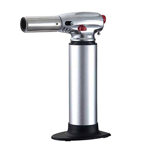 JUN-L Micro Butane Gas Torch Lighter - Culinary Torch - CrÃ¨me BrÃ»lÃ©e Torch - Blow Torch - Cooking Blow Torch - Brulee Torch - Security Lock - Best Kitchen Cooking Torch