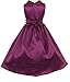 AkiDress Satin Cowl Neckline with Large Bow Flower Girl Dress for Little Girl