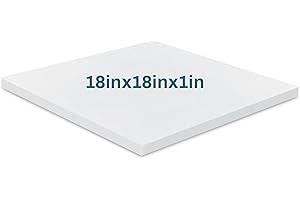 Frienda 1 Pack 1 x 18 x 18 Upholstery High Density Craft Foam Sheets Replacement Square Cut to Size Cushion Chair Padding, Suitable for Shipping, Packing, Cushion Foam, Mailing, Cosplay