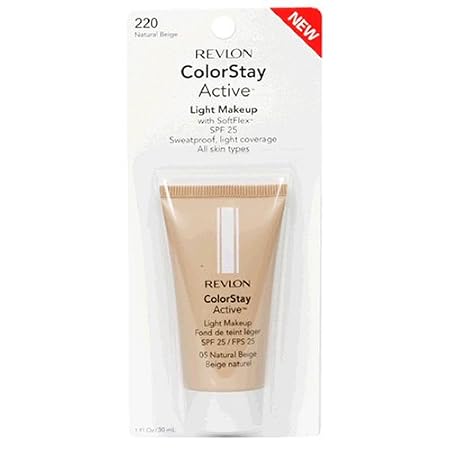 Revlon colorstay active Light make up with softflex, all Skin types, Natural beige 220/05, 1 ounce (309973881051)