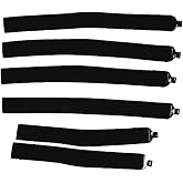 Rawlings | Catchers Leg Guard Straps | Baseball/Softball | Set of 6 | Black
