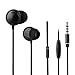 COSPOR in-Ear Earbuds, Wired Headphones Hands-Free Noise Cancelling Earphones with Microphone (Black)