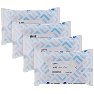 Amazon Brand – Solimo Hand Hygiene Wipes – 30 wipes/pack (Pack of 4)